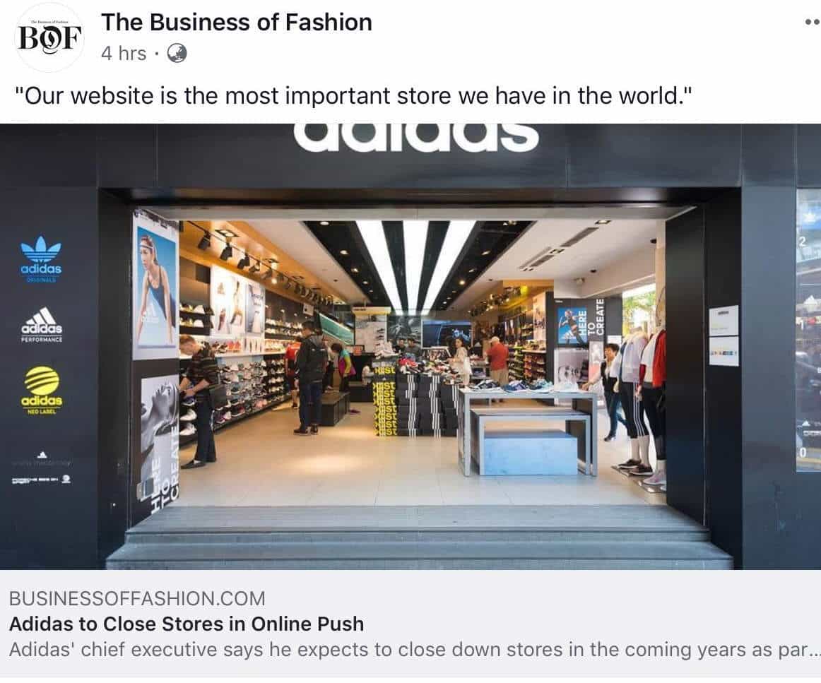 adidas says website most important