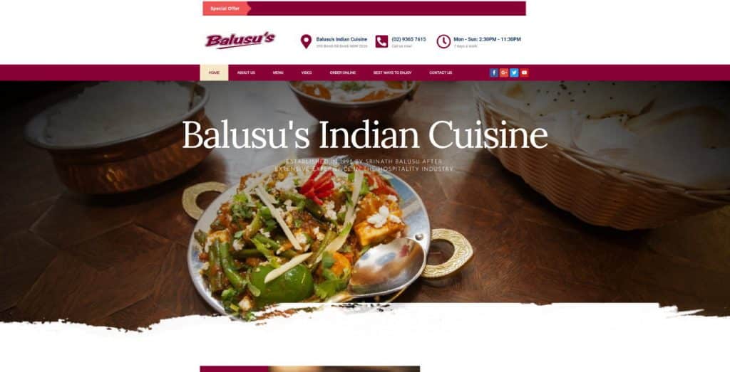 balusus indian cuisine